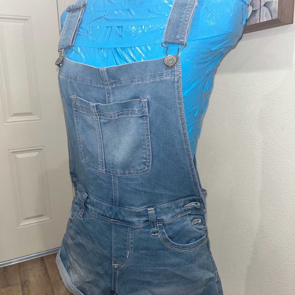 Hot Kiss Blue Denim Sexy Overalls Shorts